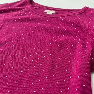 Soft Aerie fuchsia polka dot Thermal